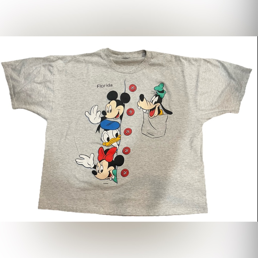 Vintage Gray Walt Disney World Mikey and Friends T-shirt in size M